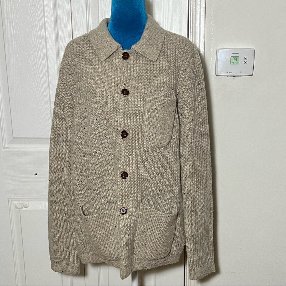 NWOT Mollusk Wool Grandpa Sweater Jacket Medium